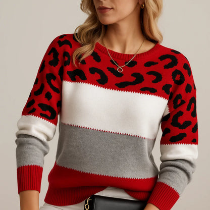 Pascaline | Leopard Print Casual Jumper