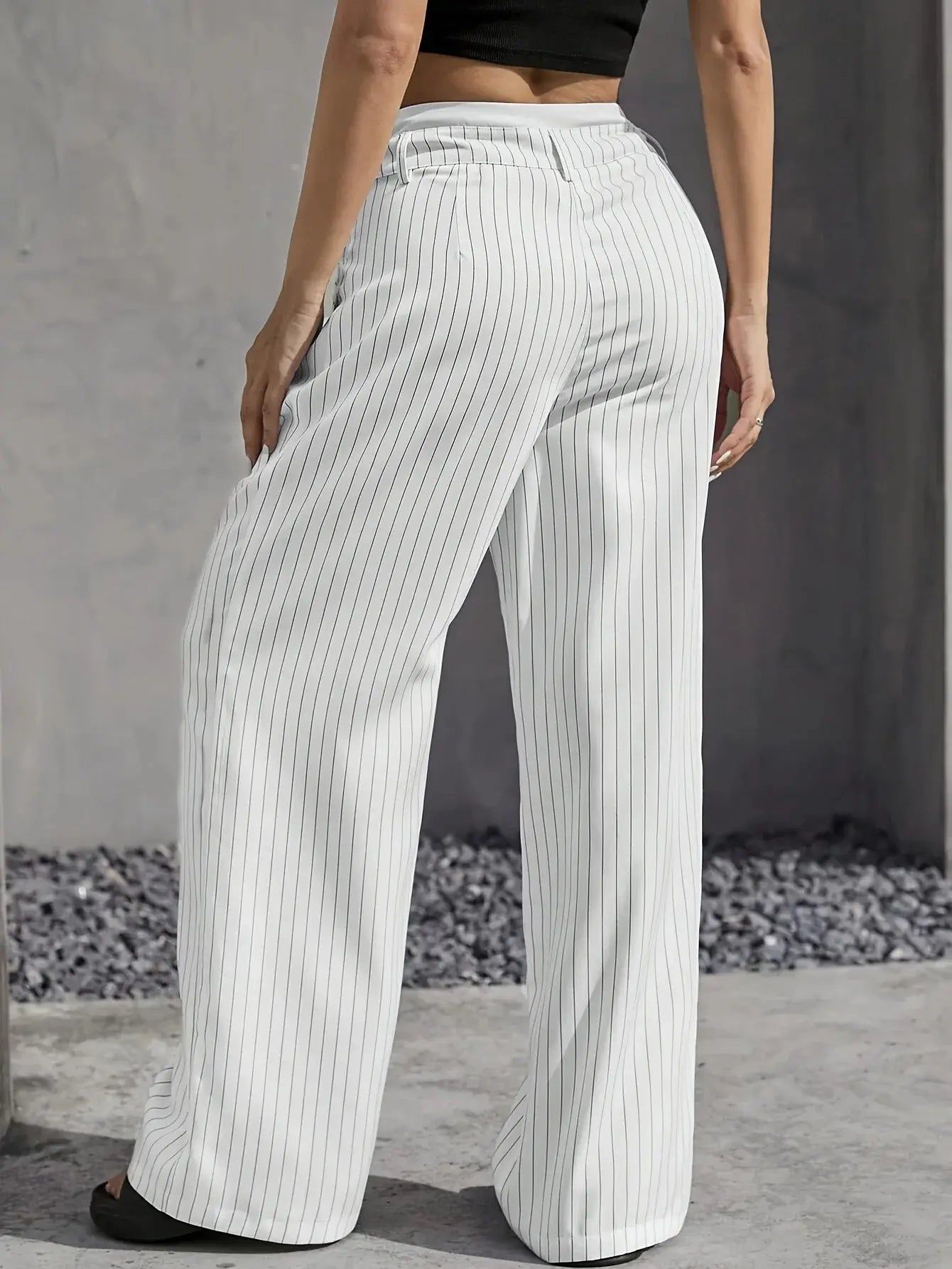 Lauren™ | Striped high-waisted trousers