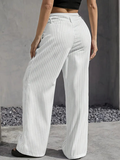 Lauren™ | Striped high-waisted trousers