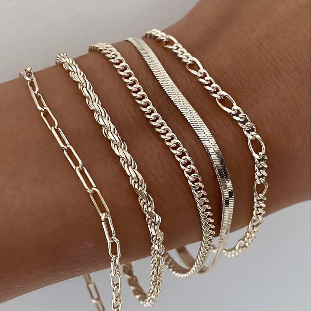 Ellen – Gold bracelet set