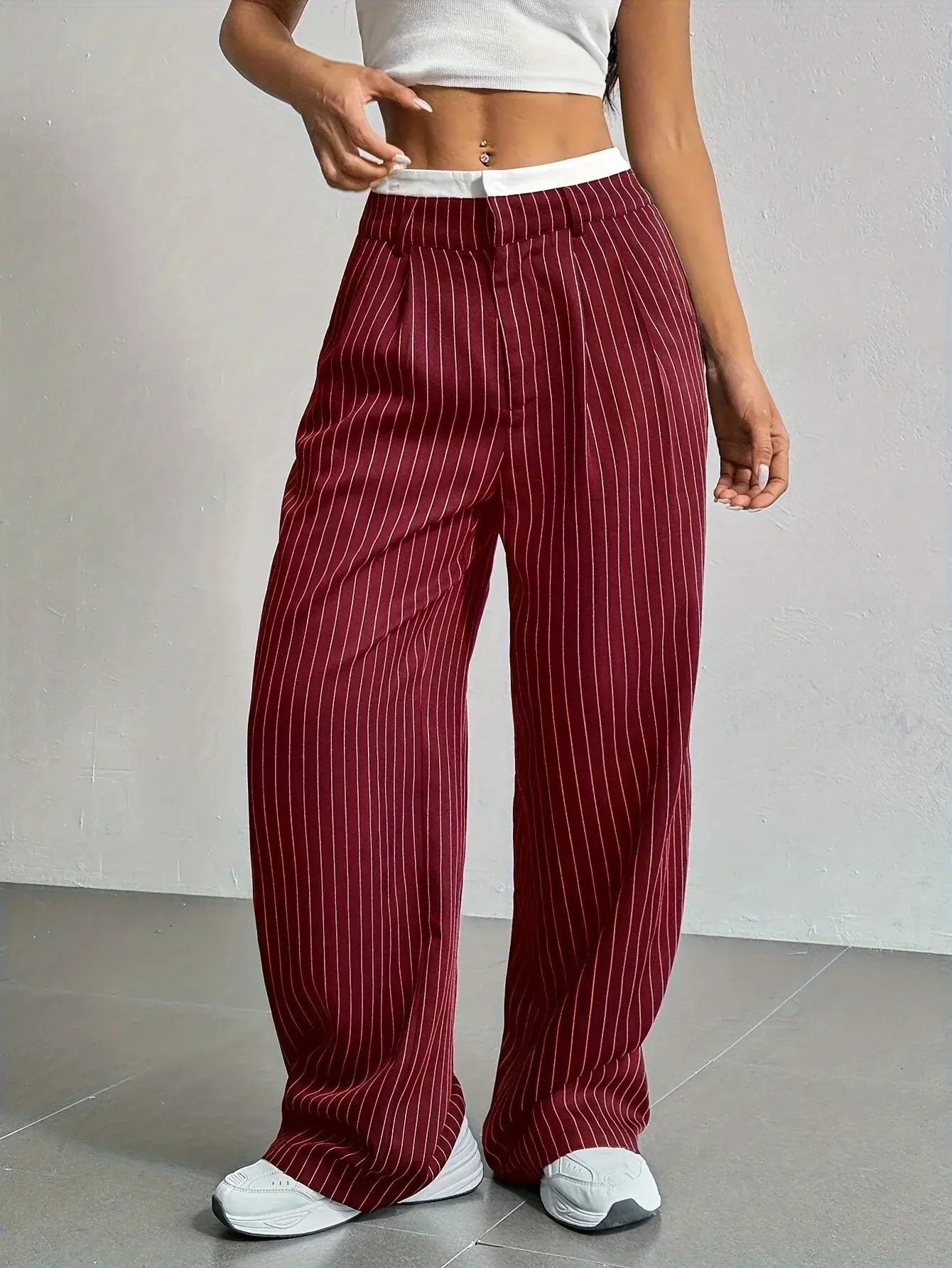 Lauren™ | Striped high-waisted trousers