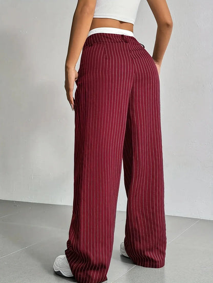 Lauren™ | Striped high-waisted trousers