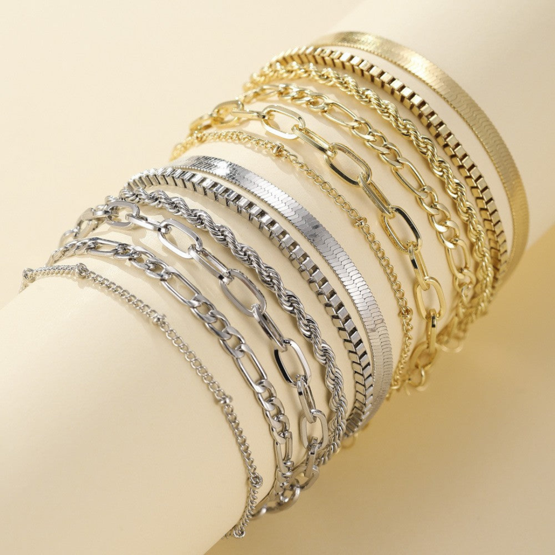 Ellen – Gold bracelet set