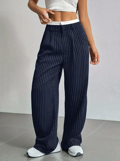 Lauren™ | Striped high-waisted trousers