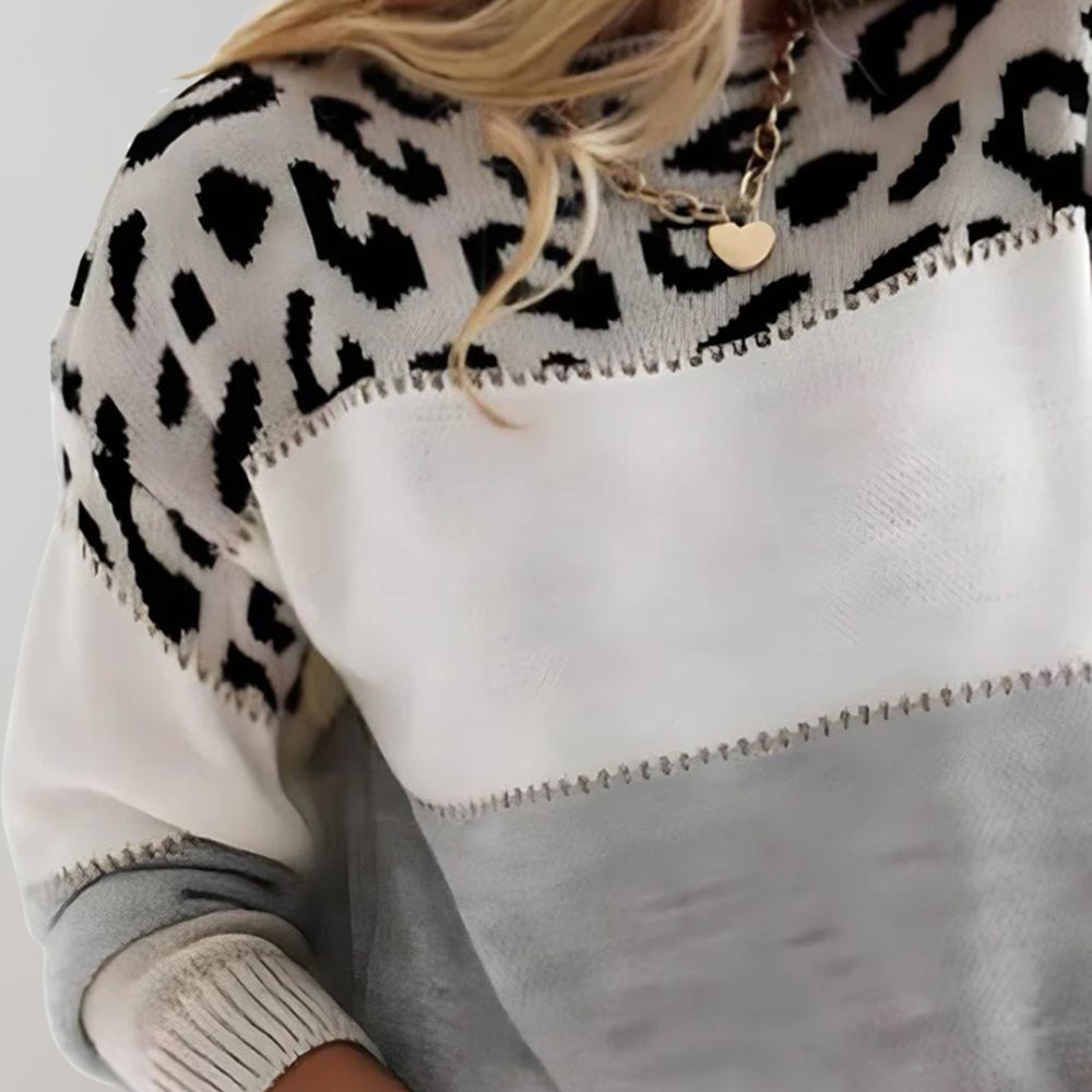 Pascaline | Leopard Print Casual Jumper