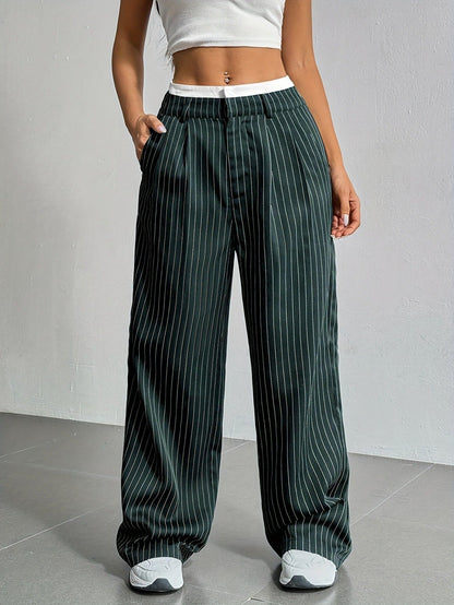 Lauren™ | Striped high-waisted trousers