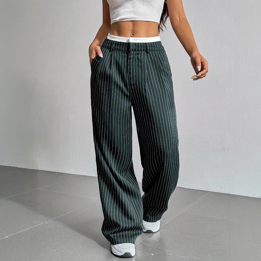 Lauren™ | Striped high-waisted trousers