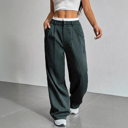Lauren™ | Striped high-waisted trousers