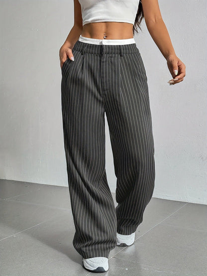 Lauren™ | Striped high-waisted trousers