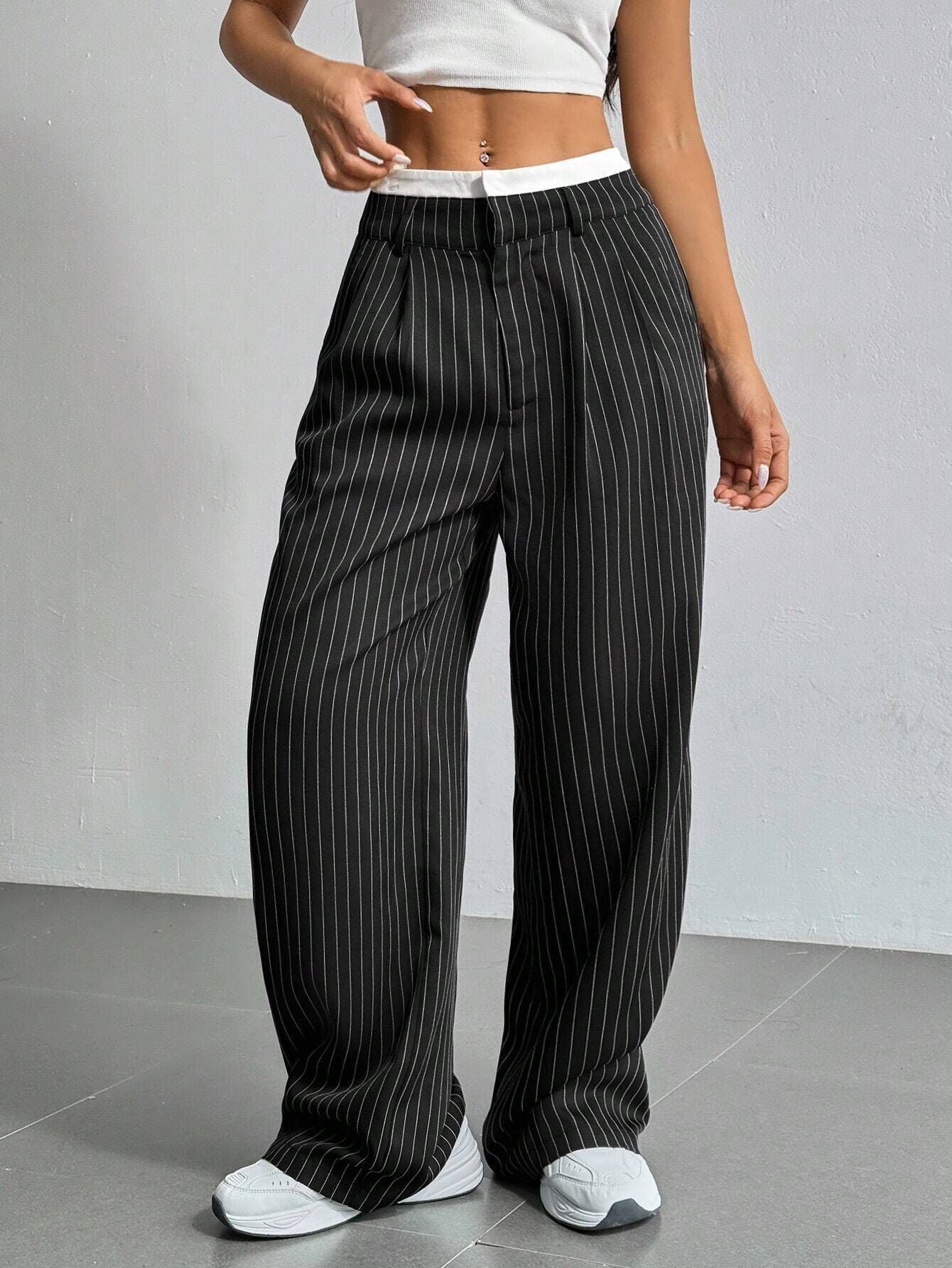 Lauren™ | Striped high-waisted trousers