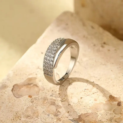 Elegant Gold Ring with Sparkling Stones (1+1 FREE)