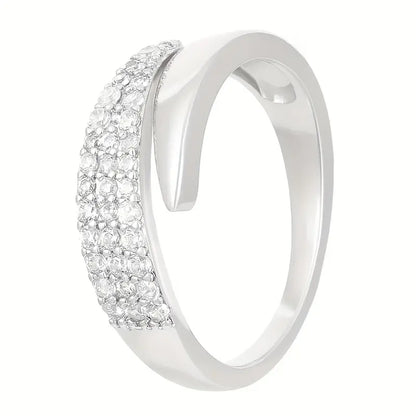 Elegant Gold Ring with Sparkling Stones (1+1 FREE)