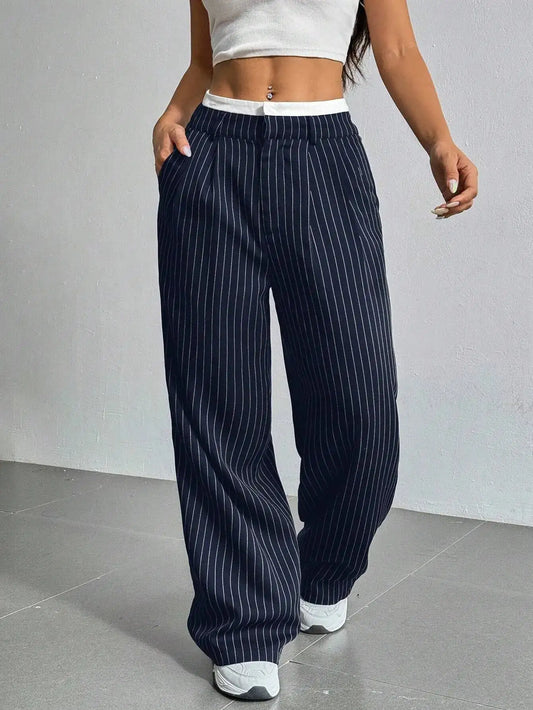 Lauren™ | Striped high-waisted trousers