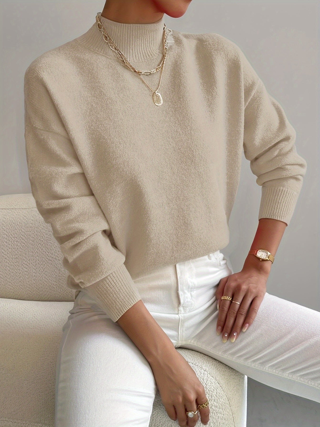 Marilena | Elegant Roll Neck Jumper